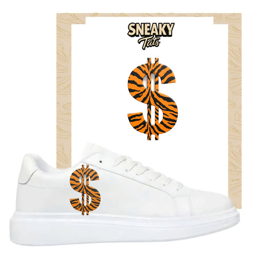 Bügelfolie für alle Schuhe zum personalisieren custom Sneaker Zebra Dollar