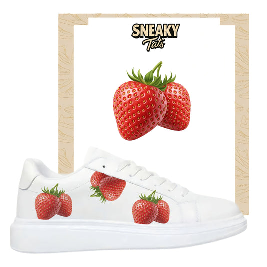 Bügelbilder einzigartige für viele verschiedene Schuhe zwei Erdbeeren