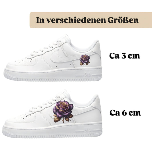 Bügelbilder für mehrere Schuharten altlila Rose