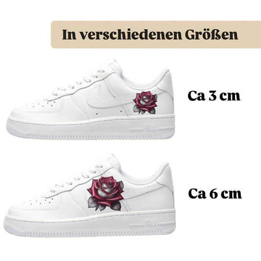 Bügelbilder für mehrere Schuharten altrote Rose