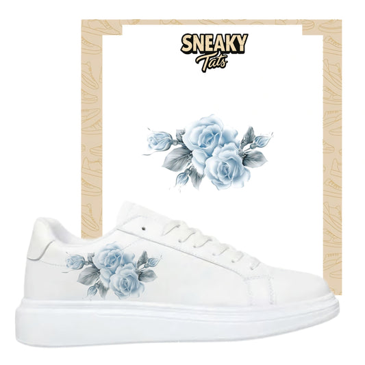 Sneakerfolien für verschiedene Schuhe Nike Adidas Puma blaue Rosen
