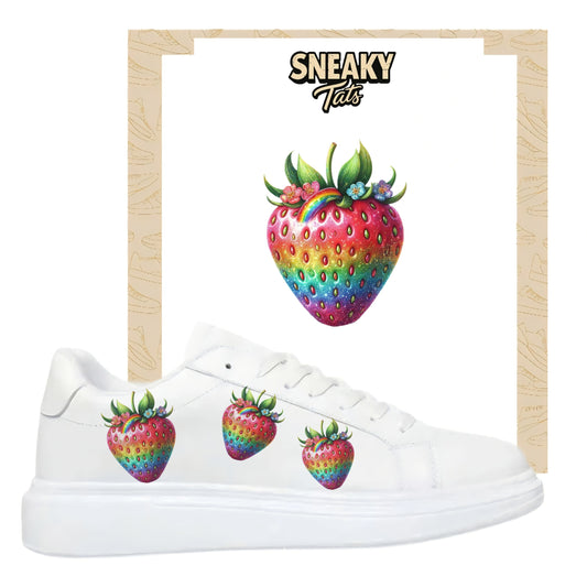 Sneakerfolien fpr verschiedene Schuhe Nike Adias Design buntes Erdbeere