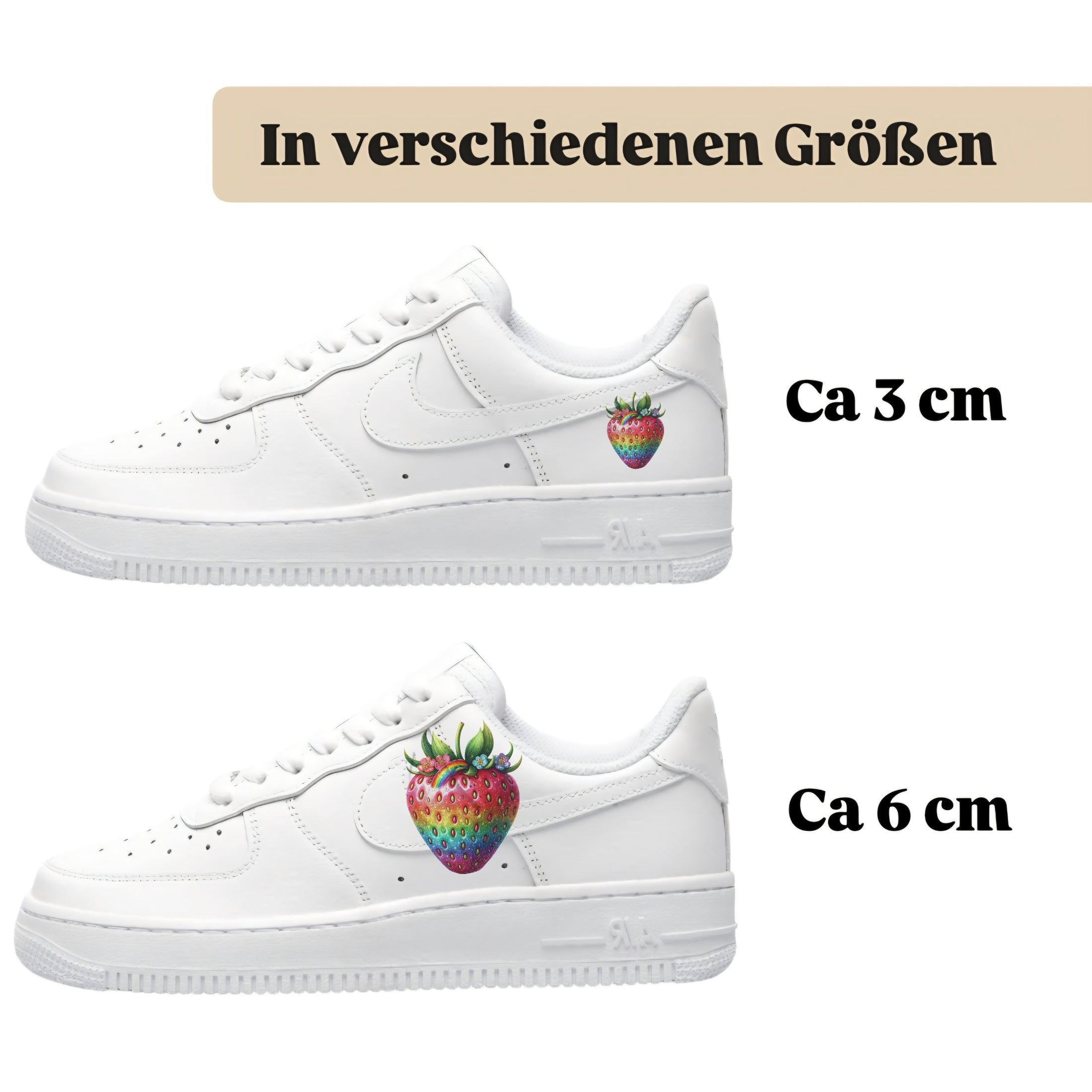 Sneakerfolien fpr verschiedene Schuhe Nike Adias Design buntes Erdbeere