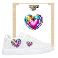 Load image into Gallery viewer, Sneakerfolien fpr verschiedene Schuhe Nike Adias Design Herz bunt
