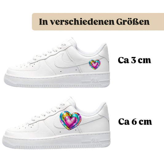 Sneakerfolien fpr verschiedene Schuhe Nike Adias Design Herz