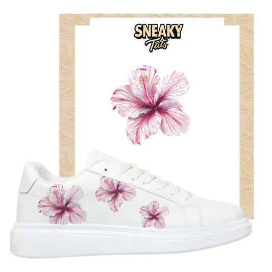 Bügelfolie für alle Schuhe zum personalisieren custom Sneaker exotische Blume