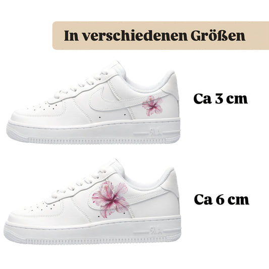 Bügelfolie für alle Schuhe zum personalisieren custom Sneaker exotische Blume