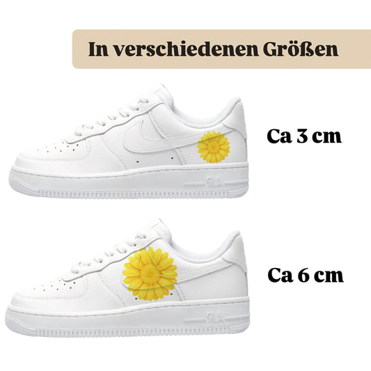 Bügelbilder einzigartige für viele verschiedene Schuhe gelbe Margerite
