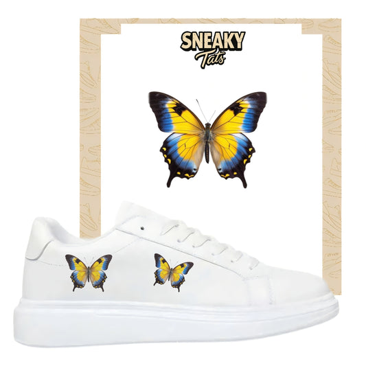 Bügelbilder für mehrere Sneakerarten  gelbe Schmetterlinge