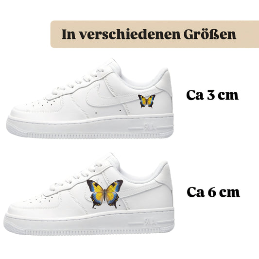 Bügelbilder für mehrere Sneakerarten  gelbe Schmetterlinge