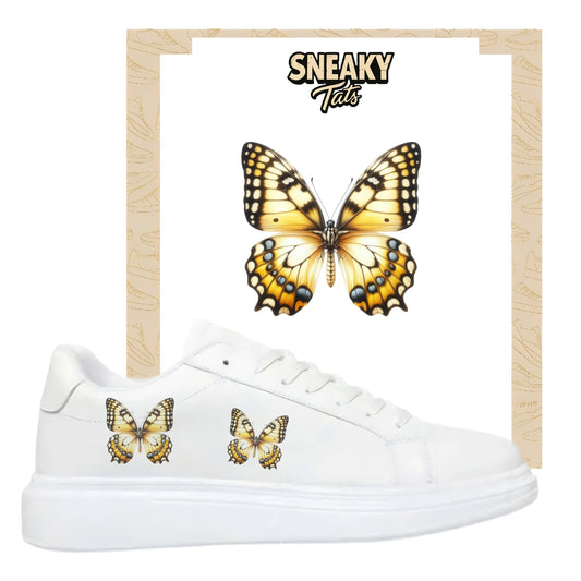 Bügelbilder für mehrere Sneakerarten  
gelbe Schmetterlinge