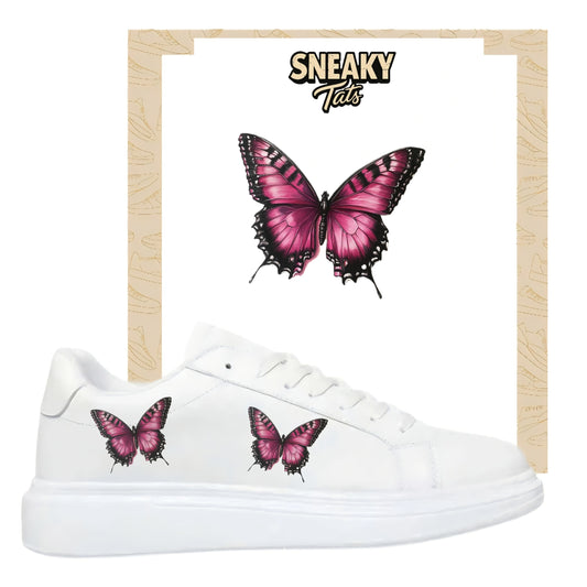 Bügelfolie für alle Schuhe zum personalisieren custom Sneaker Schmetterling lila