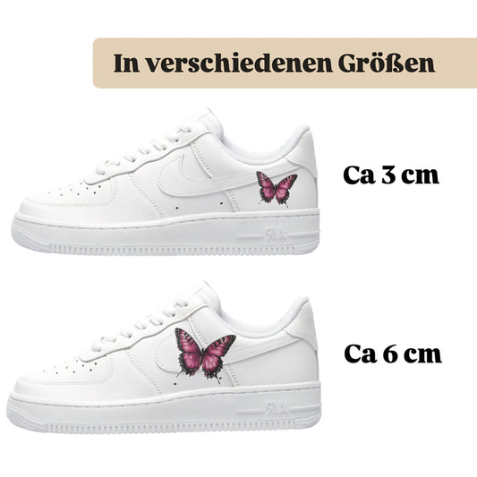 Bügelfolie für alle Schuhe zum personalisieren custom Sneaker Schmetterling lila