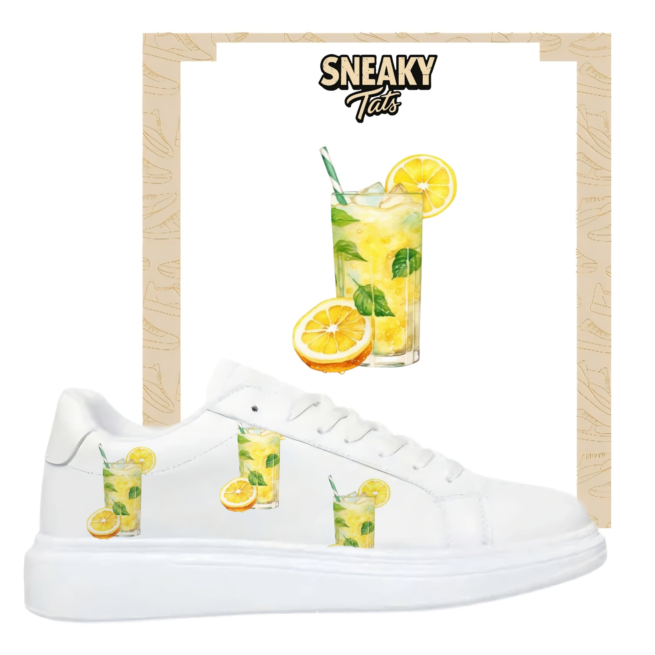 Sneakerfolien für verschiedene Schuhe Puma Adidas Nike Badelatschen limon Drink