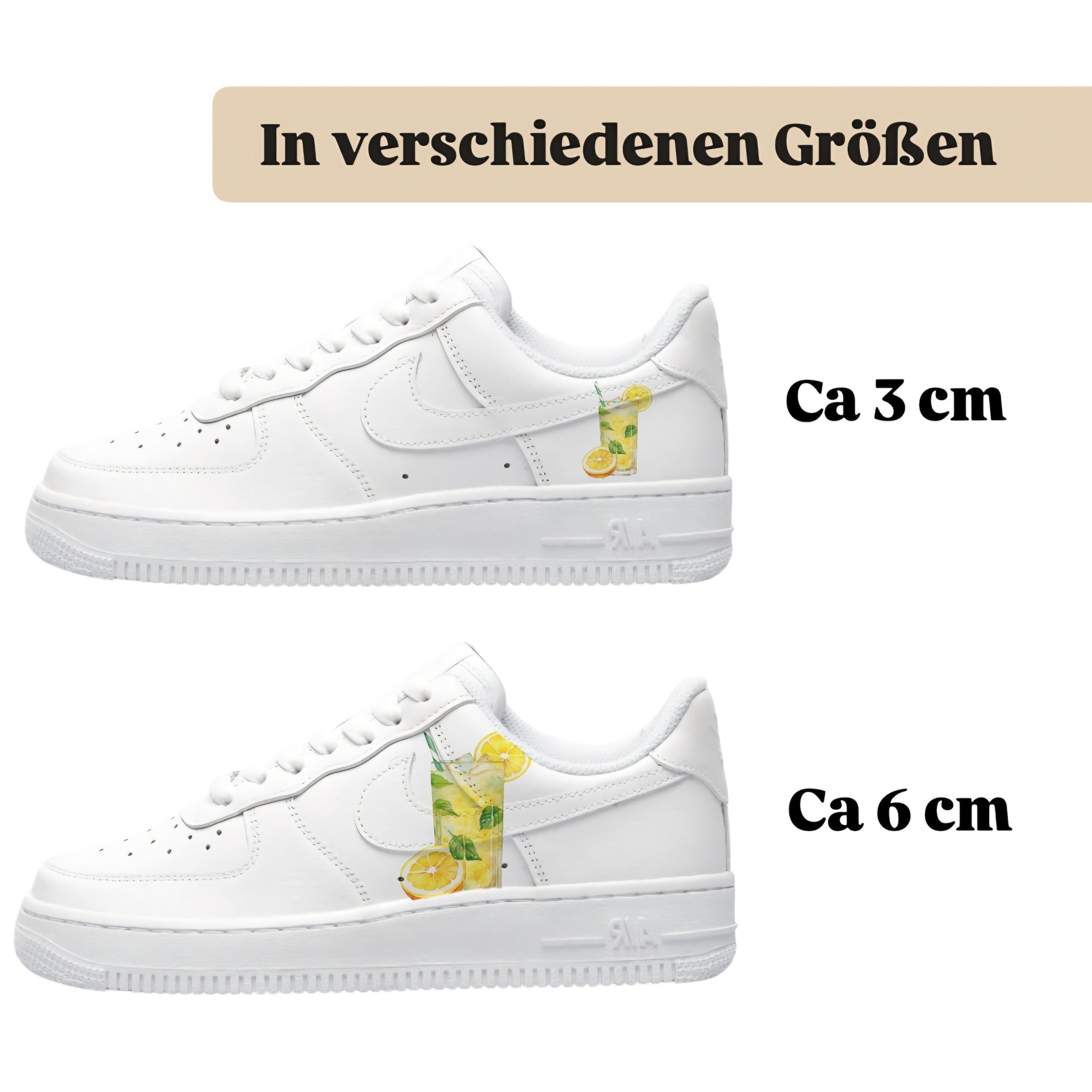 Sneakerfolien für verschiedene Schuhe Puma Adidas Nike Badelatschen limon Drink