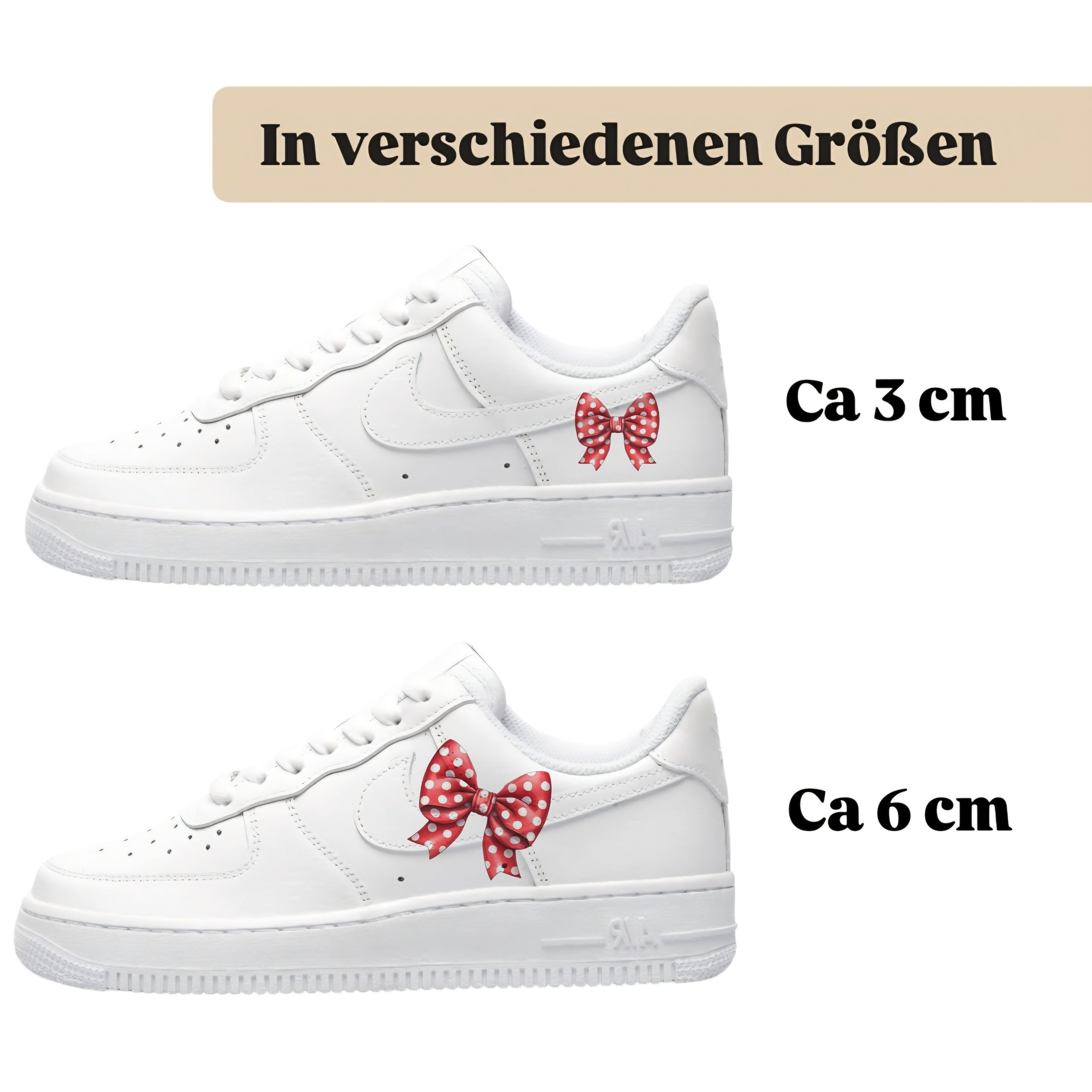 Sneakerfolien für verschiedene Sneakerarten rote Schleife