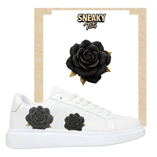 Sneakerfolien für mehrere Schuhe Nike Adidas Puma schwarze Rose