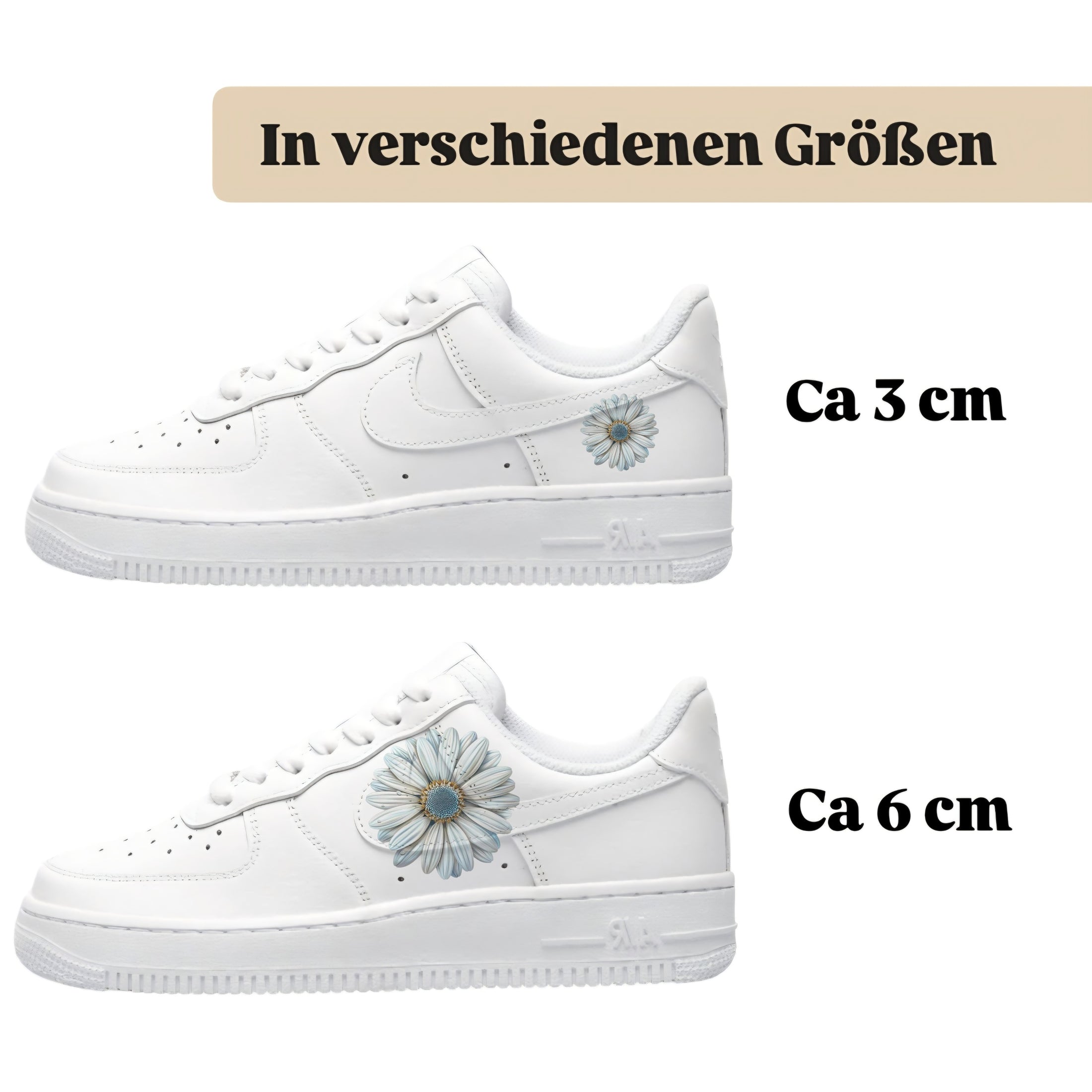 Sneakerfolien für verschiedene Sneakerarten weiße Blume