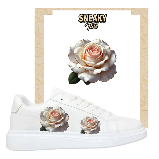 Sneakerfolien für verschiedene Sneakerarten weiße Rose