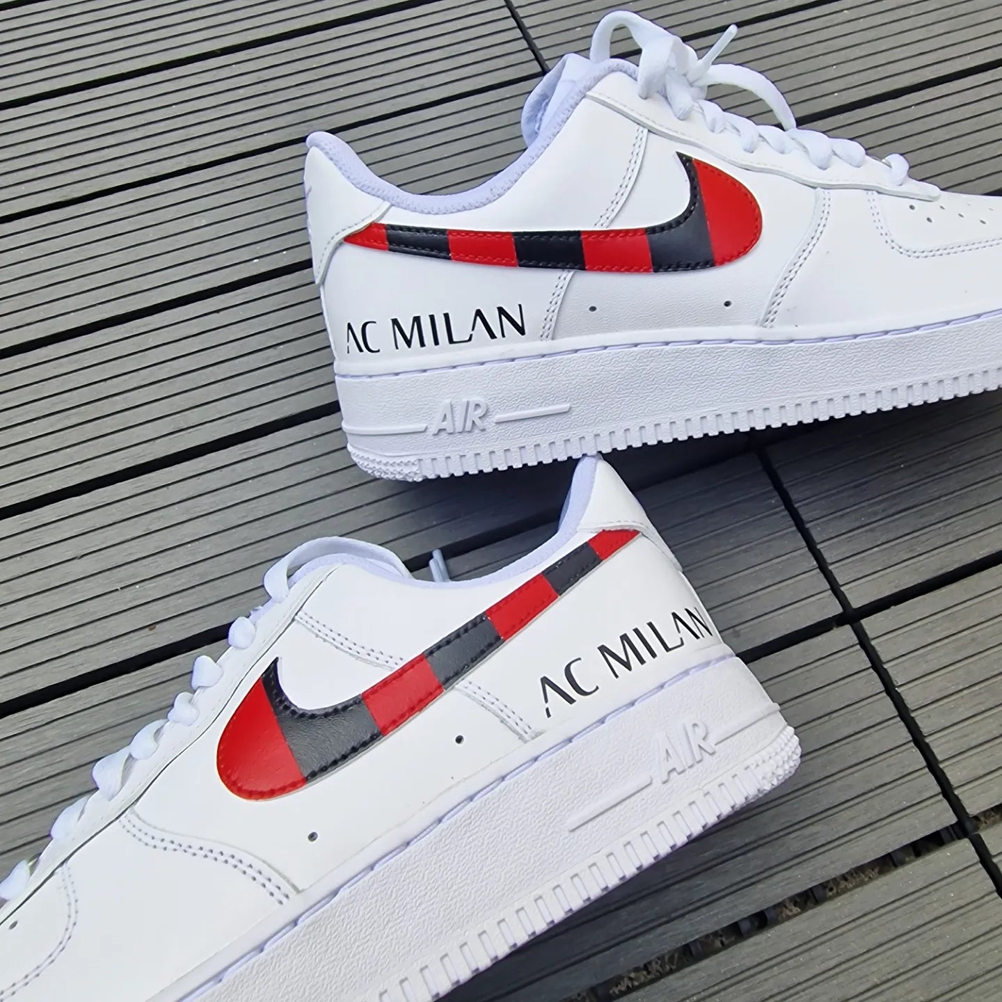 Nike Air Force one Custom Sneaker Italy Ac milan