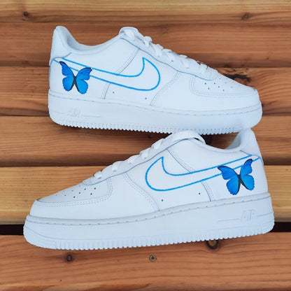 Nike Air Force one Custom Sneaker butterfly blue