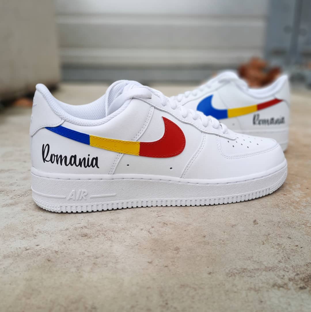 Nike Air Force one Custom Romania Happy creative