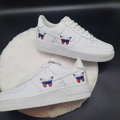 Nike Air Force one Custom Schmetterling Russland Happy creative