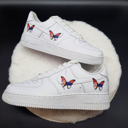 Nike Air Force one Custom Schmetterling Srbija Happy creative